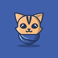 minimalistisch und bezaubernd Vektor Logo mit ein stilisiert Katze