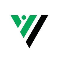 Brief v Logo Symbol Vektor Design