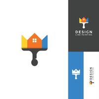 Mauer Haus Gemälde Bedienung Dekoration Mehrfarbig modern einfach elegant Logo Design Vektor
