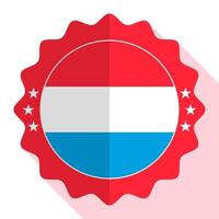 Luxemburg Qualität Emblem, Etikett, Zeichen, Taste. Vektor Illustration.