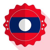 Laos Qualität Emblem, Etikett, Zeichen, Taste. Vektor Illustration.