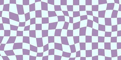 skraj häftig rutig mönster, årgång estetisk bakgrunder, psychedelic checkerboard texturer. blå och violett färger. vektor