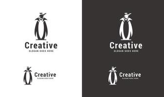 ein König Pinguin Logo vektor