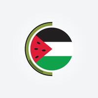 internationell dag av solidaritet med de palestinsk människor med flagga och vattenmelon vektor illustration