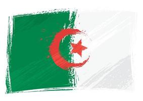 algerische Nationalflagge im Grunge-Stil erstellt vektor