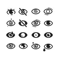 Augensymbol optische Pflegesymbole Sehkraft Vision Katarakt Jalousien gut aussehende Medizinbilder suchen vektor