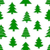 Weihnachtsbaum-Muster. nahtlose Textur mit grüner Tanne vektor