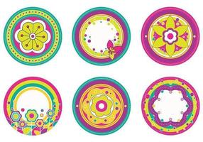 Blumen-Tags Vector Pack