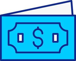 pengar blå fylld ikon vektor