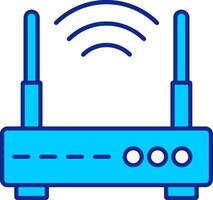 W-lan Router Blau gefüllt Symbol vektor