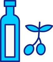 Olive Öl Blau gefüllt Symbol vektor