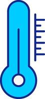 termometer blå fylld ikon vektor