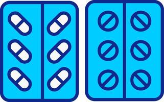 Allgemeines Medikamente Blau gefüllt Symbol vektor
