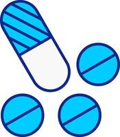 Tabletten Blau gefüllt Symbol vektor