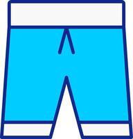 Fußball kurze Hose Blau gefüllt Symbol vektor