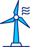 Wind Turbine Blau gefüllt Symbol vektor