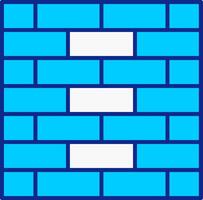 brickwall blå fylld ikon vektor