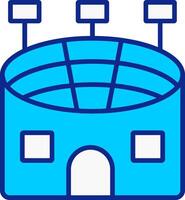 Stadion Blau gefüllt Symbol vektor