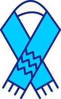 Schal Blau gefüllt Symbol vektor