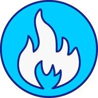 Flamme Blau gefüllt Symbol vektor