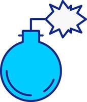 Bombe Blau gefüllt Symbol vektor
