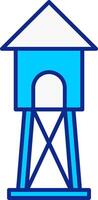 Wachturm Blau gefüllt Symbol vektor