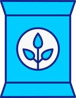 Dünger Blau gefüllt Symbol vektor