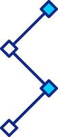 Pfad Blau gefüllt Symbol vektor