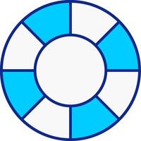 Farbe Rad Blau gefüllt Symbol vektor