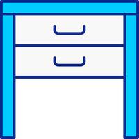 Seite Tabelle Blau gefüllt Symbol vektor