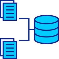 Daten Sammlung Blau gefüllt Symbol vektor