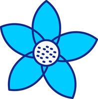 Kirsche blühen Blau gefüllt Symbol vektor