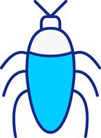 Insekt Blau gefüllt Symbol vektor