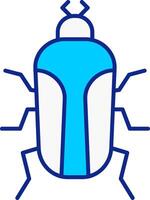Insekt Blau gefüllt Symbol vektor