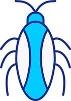Kakerlake Blau gefüllt Symbol vektor