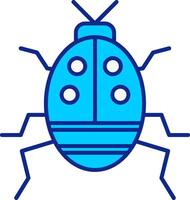 insekt blå fylld ikon vektor