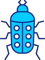 insekt blå fylld ikon vektor