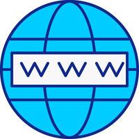 weltweit Blau gefüllt Symbol vektor