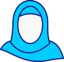 Hijab Blau gefüllt Symbol vektor