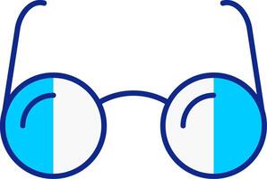 Brille Blau gefüllt Symbol vektor
