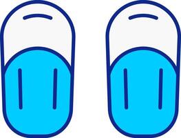 sandal blå fylld ikon vektor