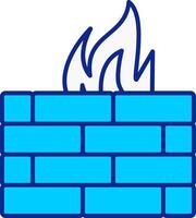 Firewall Blau gefüllt Symbol vektor