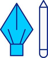 Bleistift Blau gefüllt Symbol vektor
