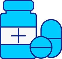 Tabletten Blau gefüllt Symbol vektor