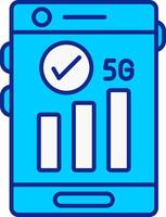 gut Signal Blau gefüllt Symbol vektor