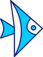 Fisch Blau gefüllt Symbol vektor