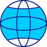 global Blau gefüllt Symbol vektor