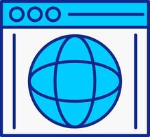 Browser Blau gefüllt Symbol vektor