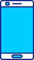 Handy, Mobiltelefon Telefon Blau gefüllt Symbol vektor