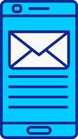 Email Blau gefüllt Symbol vektor